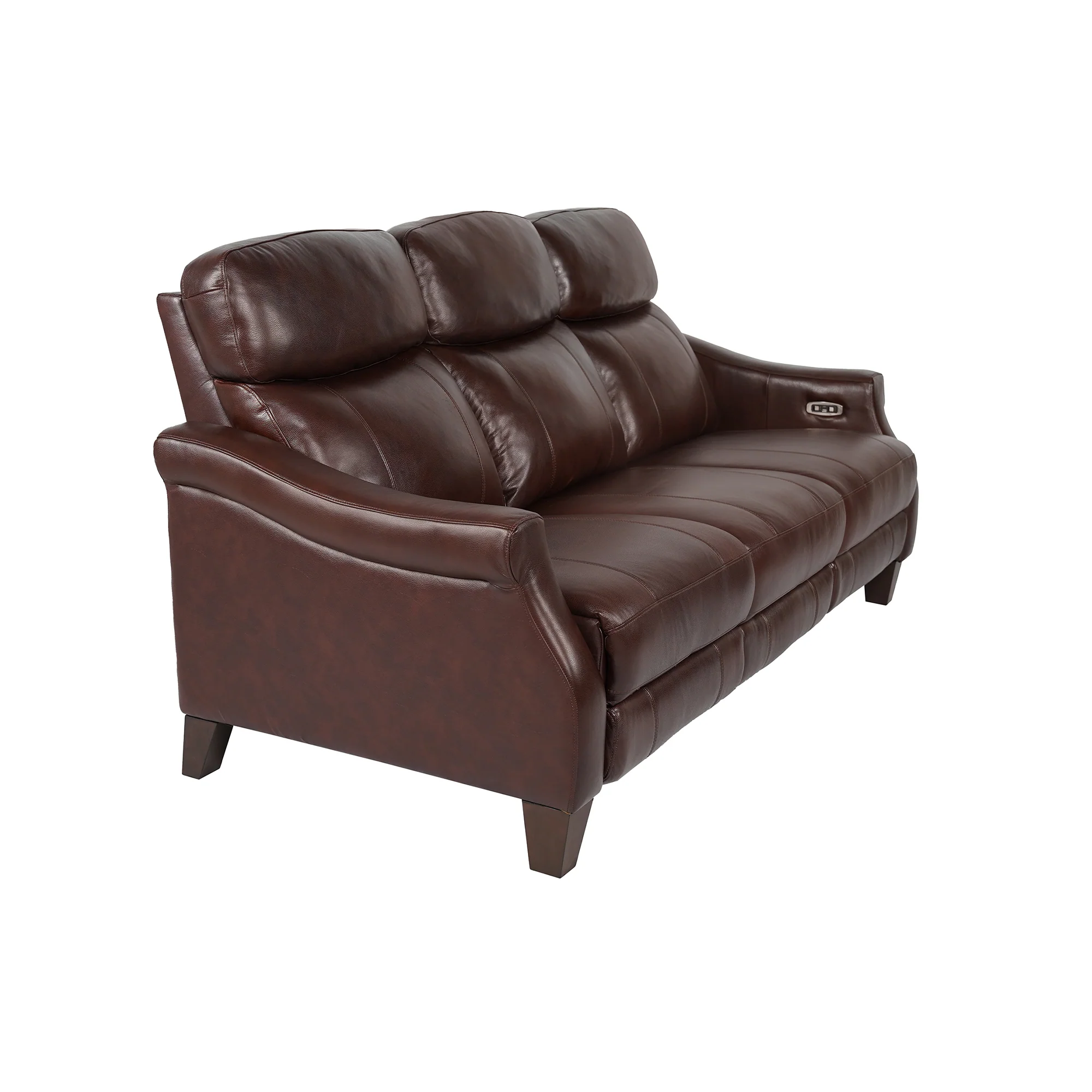 Felicity 84" Zero Gravity Power Reclining Sofa in Chocolate Leather By Armen Living - Image 3