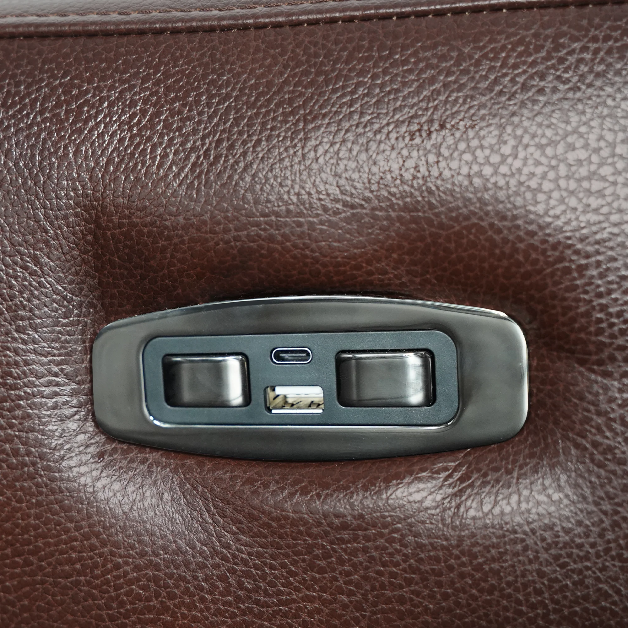 Felicity 84" Zero Gravity Power Reclining Sofa in Chocolate Leather By Armen Living - Image 9