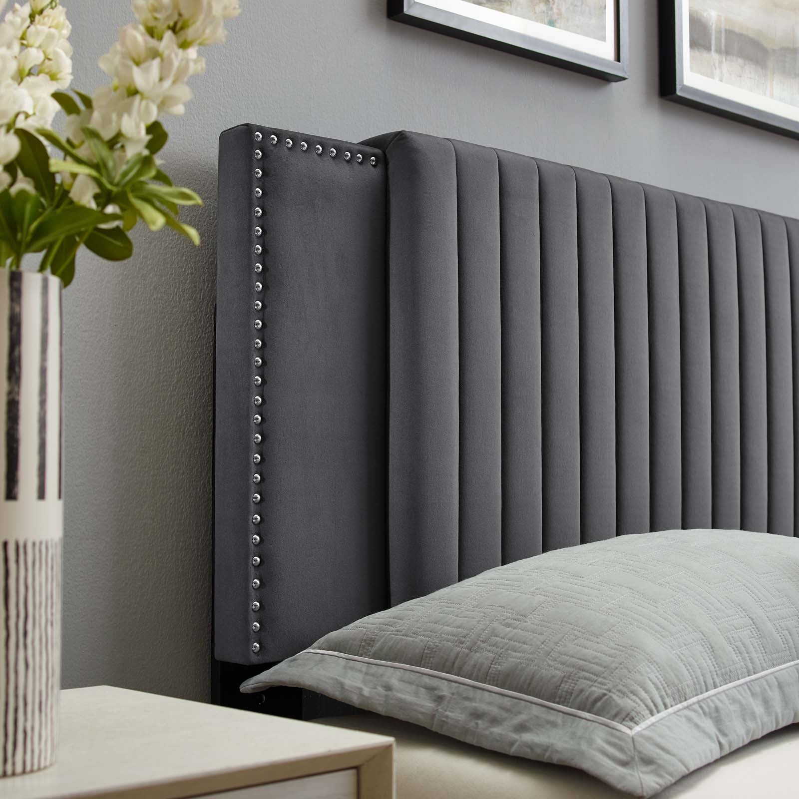 Felicity Channel Tufted Performance Velvet Full/Queen Headboard By Modway - MOD-6662 - Image 8