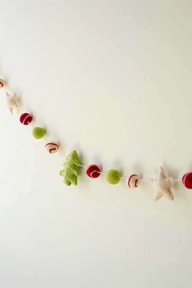 Felt Christmas Garland Set Of 2 By Kalalou - Image 2