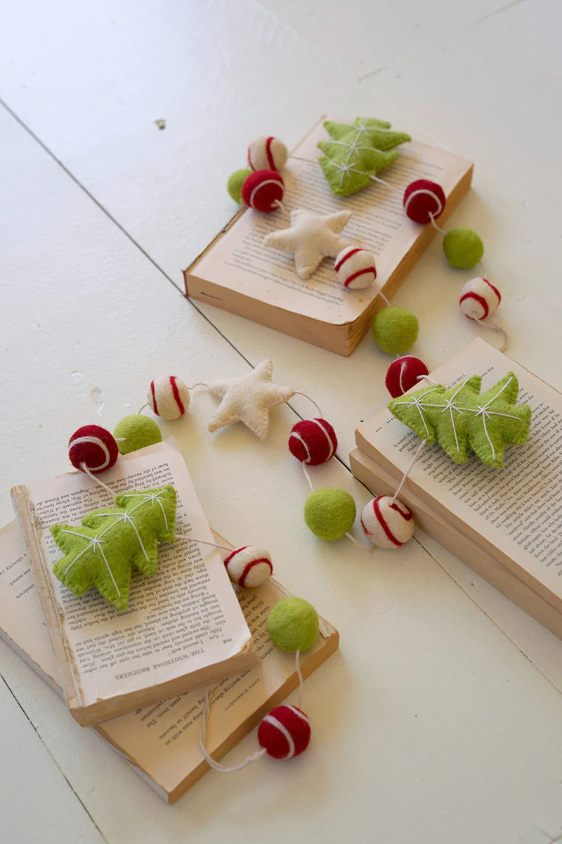 Felt Christmas Garland Set Of 2 By Kalalou - Image 3