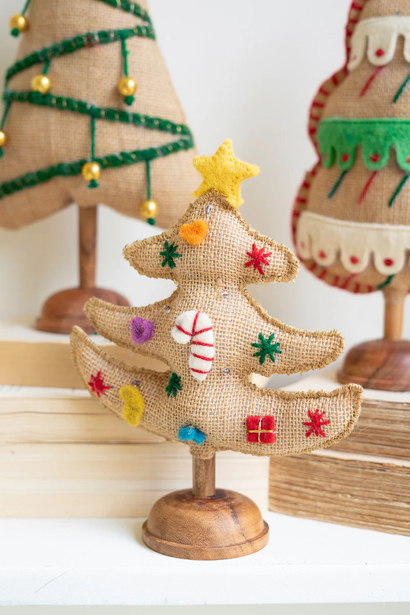 Felt Christmas Trees Set Of 6 By Kalalou - Image 2