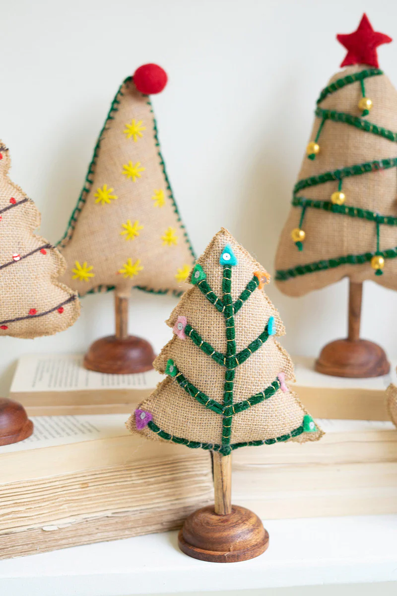 Felt Christmas Trees Set Of 6 By Kalalou - Image 3