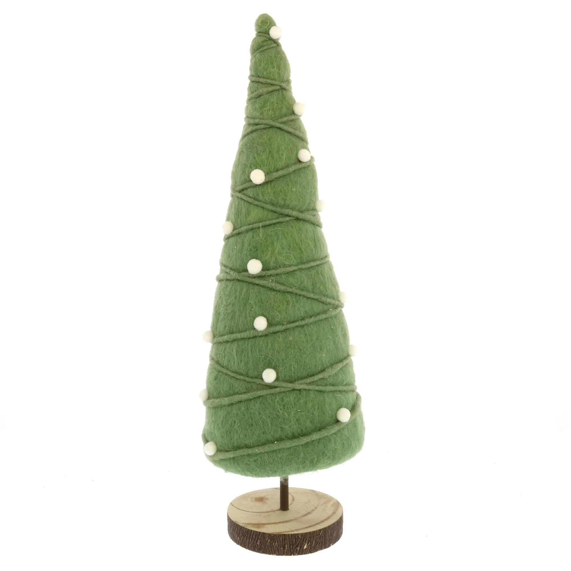 Felt Tree with White Balls - Large - White Set Of 4 By HomArt - Image 3
