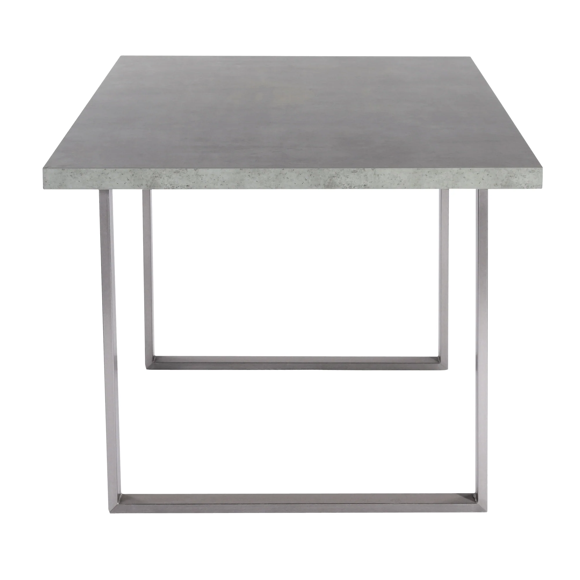 Fenton Dining Table with Cement Gray Laminate Top and Brushed Stainless Steel Base By Armen Living - Image 5