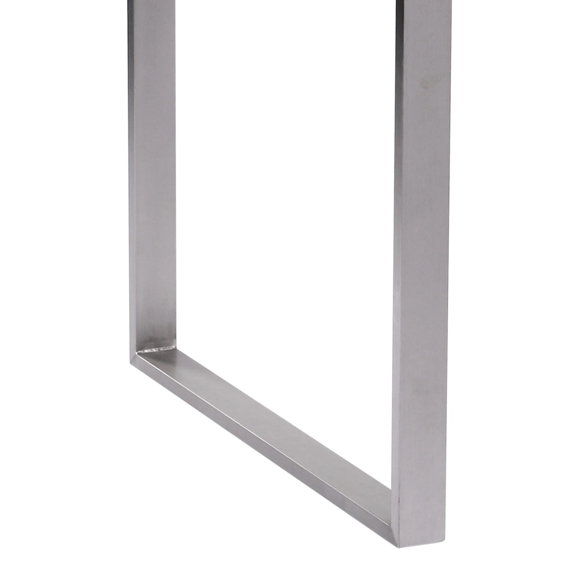 Fenton Dining Table with Cement Gray Laminate Top and Brushed Stainless Steel Base By Armen Living - Image 7
