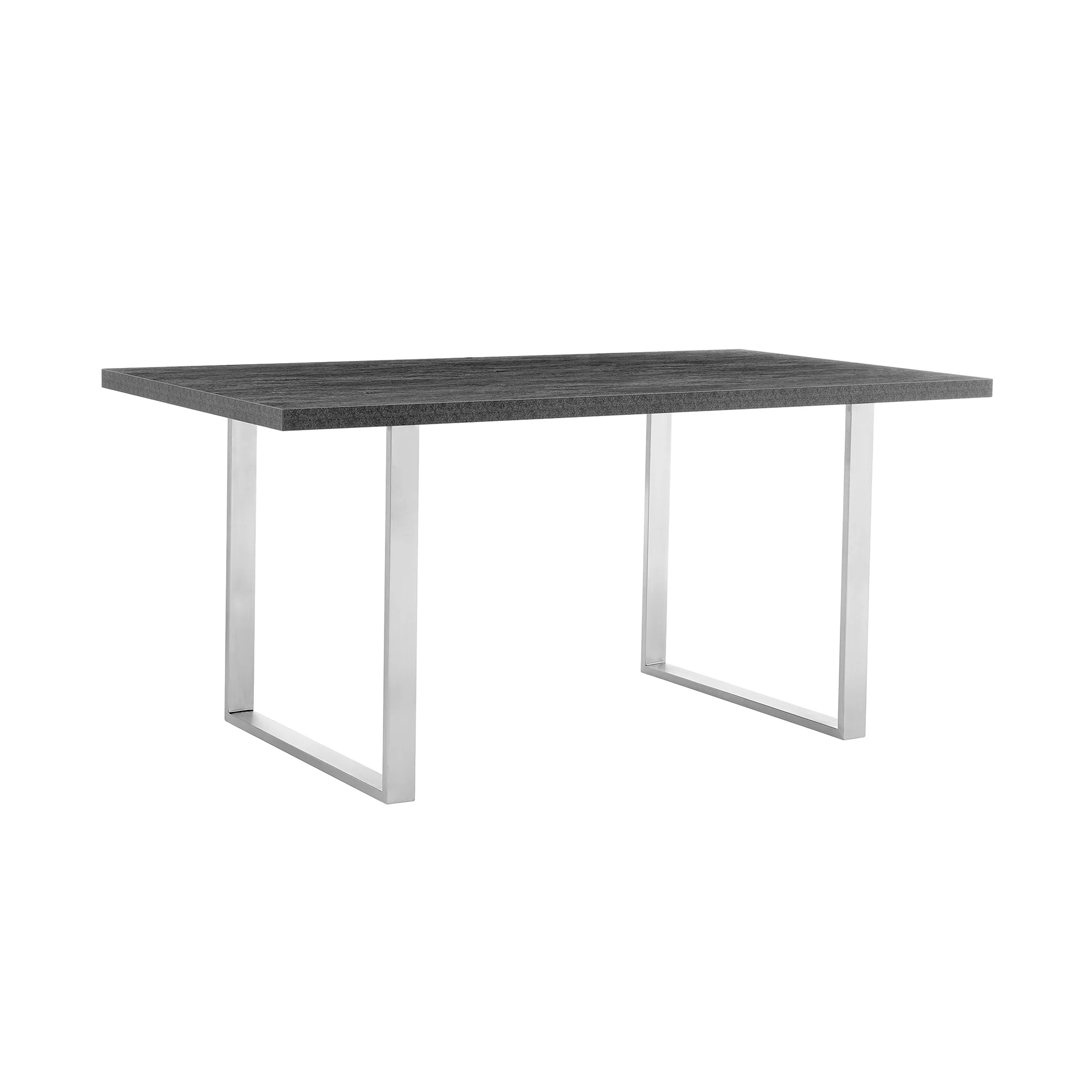Fenton Dining Table with Charcoal Top and Black Base By Armen Living - Image 10