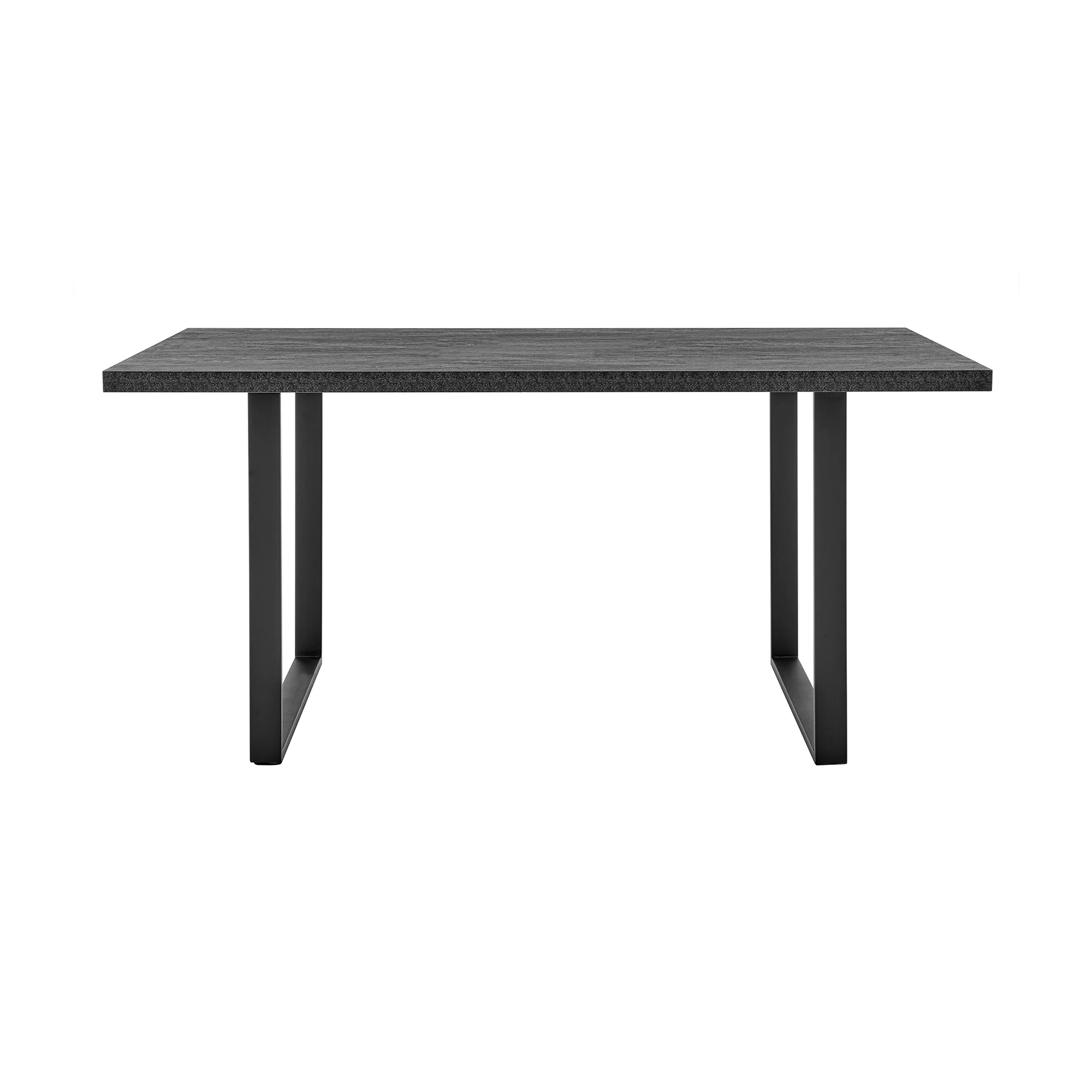Fenton Dining Table with Charcoal Top and Black Base By Armen Living - Image 2