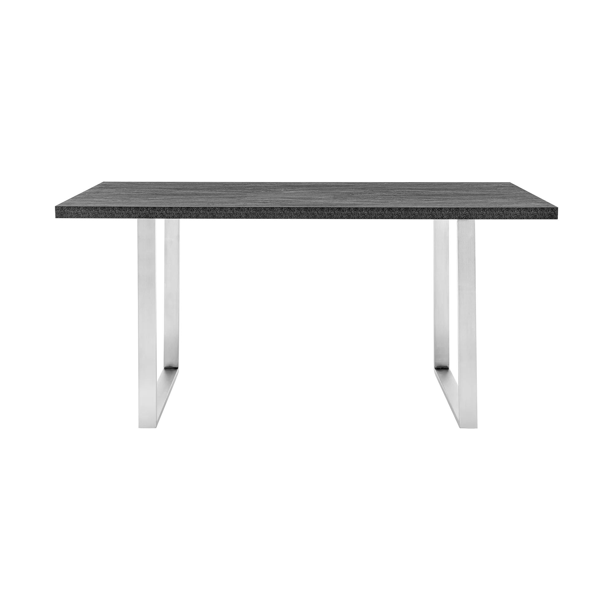 Fenton Dining Table with Charcoal Top and Black Base By Armen Living - Image 8