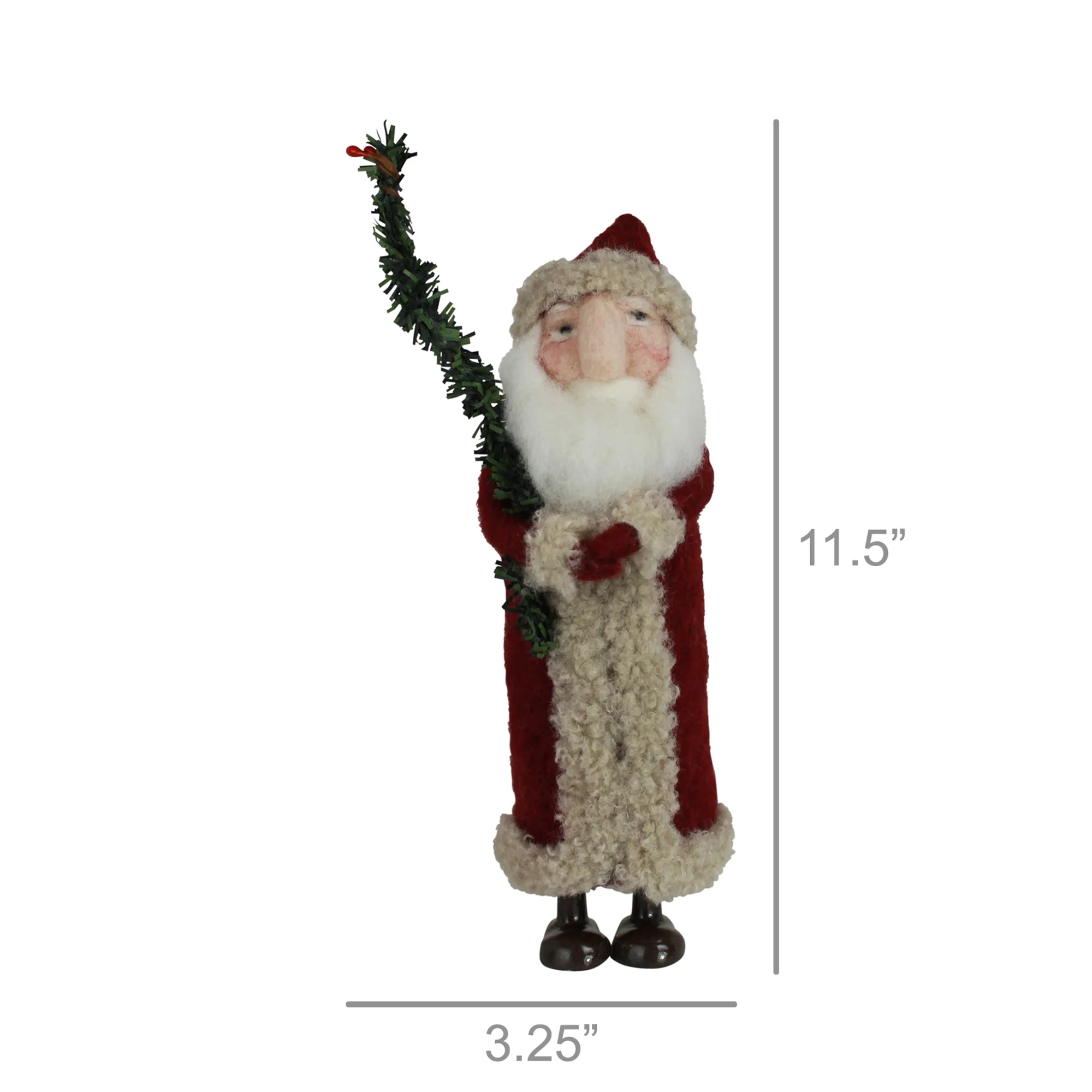 Festive Santa with Tall Tree, Felt Set Of 2 By HomArt - Image 2
