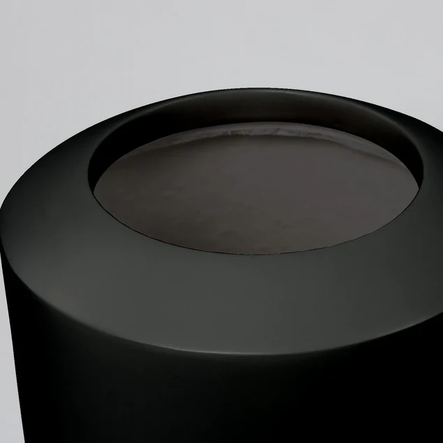 Fiberglass Large Barrel Planter, Black, Gloss By Gold Leaf Design Group - Image 4