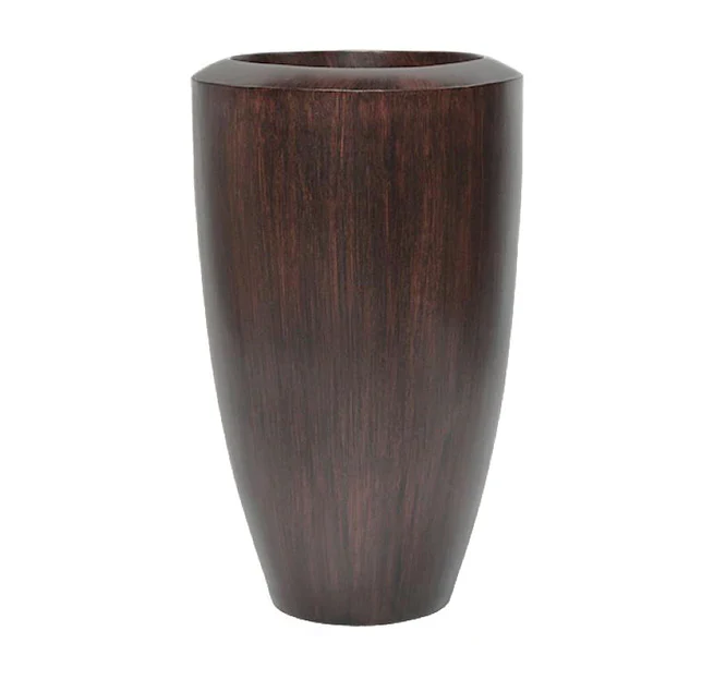 Fiberglass Large Barrel Wood Grain, GLOSS By Gold Leaf Design Group - Image 2