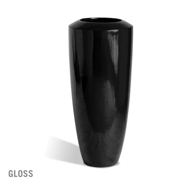 Fiberglass Small Barrel Planter Black Satin or Gloss By Gold Leaf Design Group - Image 3