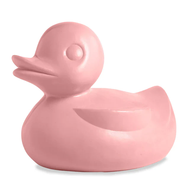 Fiberglass UV  Duck Outdoor Sculpture, Lt Pink By Gold Leaf Design Group - Image 5
