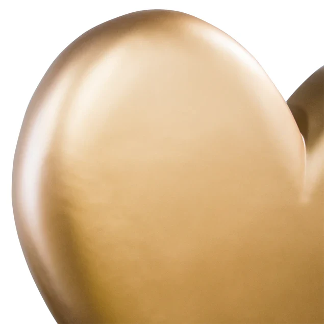 Fiberglass UV  Heart Throb Sculpture, Gold By Gold Leaf Design Group - Image 4