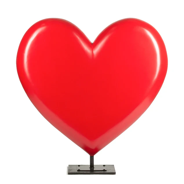 Fiberglass UV  Heart Throb Sculpture, R By Gold Leaf Design Group - Image 3