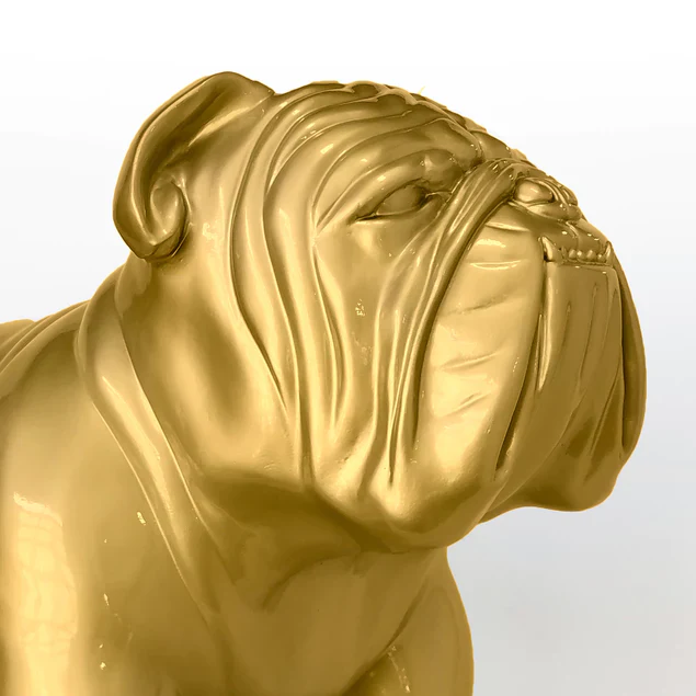 FiberglassBulldog MD Sculpture, Gold By Gold Leaf Design Group - Image 5