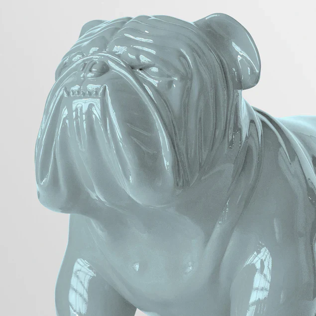 Fiberglass Bulldog MD Sculpture, Smoky By Gold Leaf Design Group - Image 7
