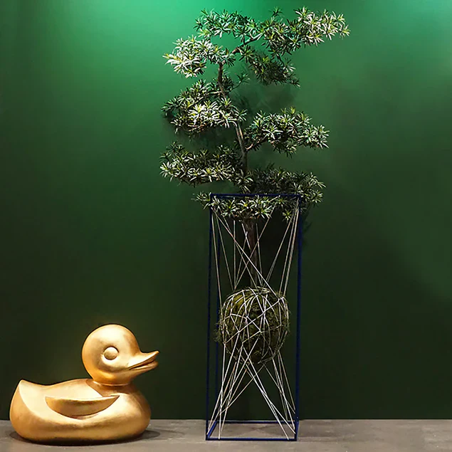 Fiberglass Duck Indore Sculpture, Gold Leaf By Gold Leaf Design Group - Image 4