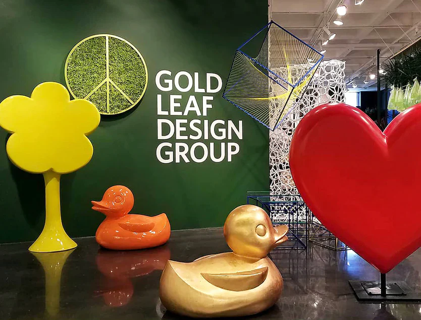 Fiberglass Duck Indore Sculpture, Gold Leaf By Gold Leaf Design Group - Image 6