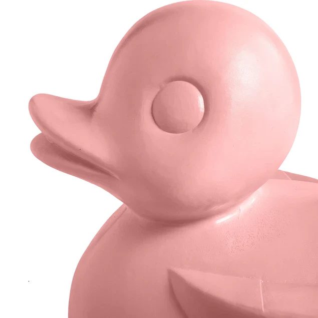 Fiberglass Duck Indore Sculpture, Lt Pink By Gold Leaf Design Group - Image 4
