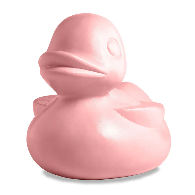 Fiberglass Duck Indore Sculpture, Lt Pink By Gold Leaf Design Group - Image 5