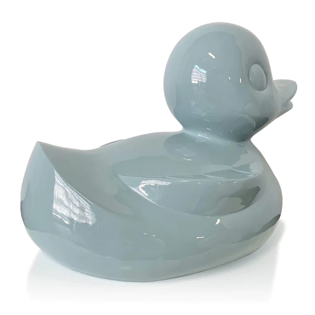 Fiberglass Duck Indore Sculpture, Smoky Blue By Gold Leaf Design Group - Image 5