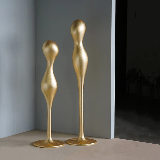Fiberglass Ghost Sculpture 51"H Gold By Gold Leaf Design Group - Image 7