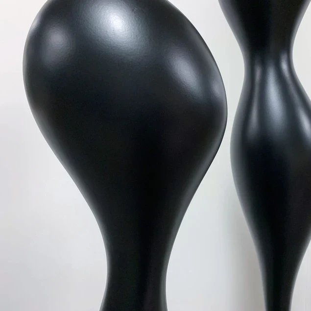 Fiberglass Ghost Sculpture 61"H Black By Gold Leaf Design Group - Image 5