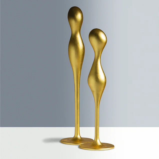 Fiberglass Ghost Sculpture 61"H Gold L By Gold Leaf Design Group - Image 2