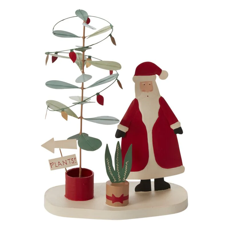 Fiddle Leaf Santa Figurine 7.75"x 4.25"x 10" By Accent Decor - Image 3