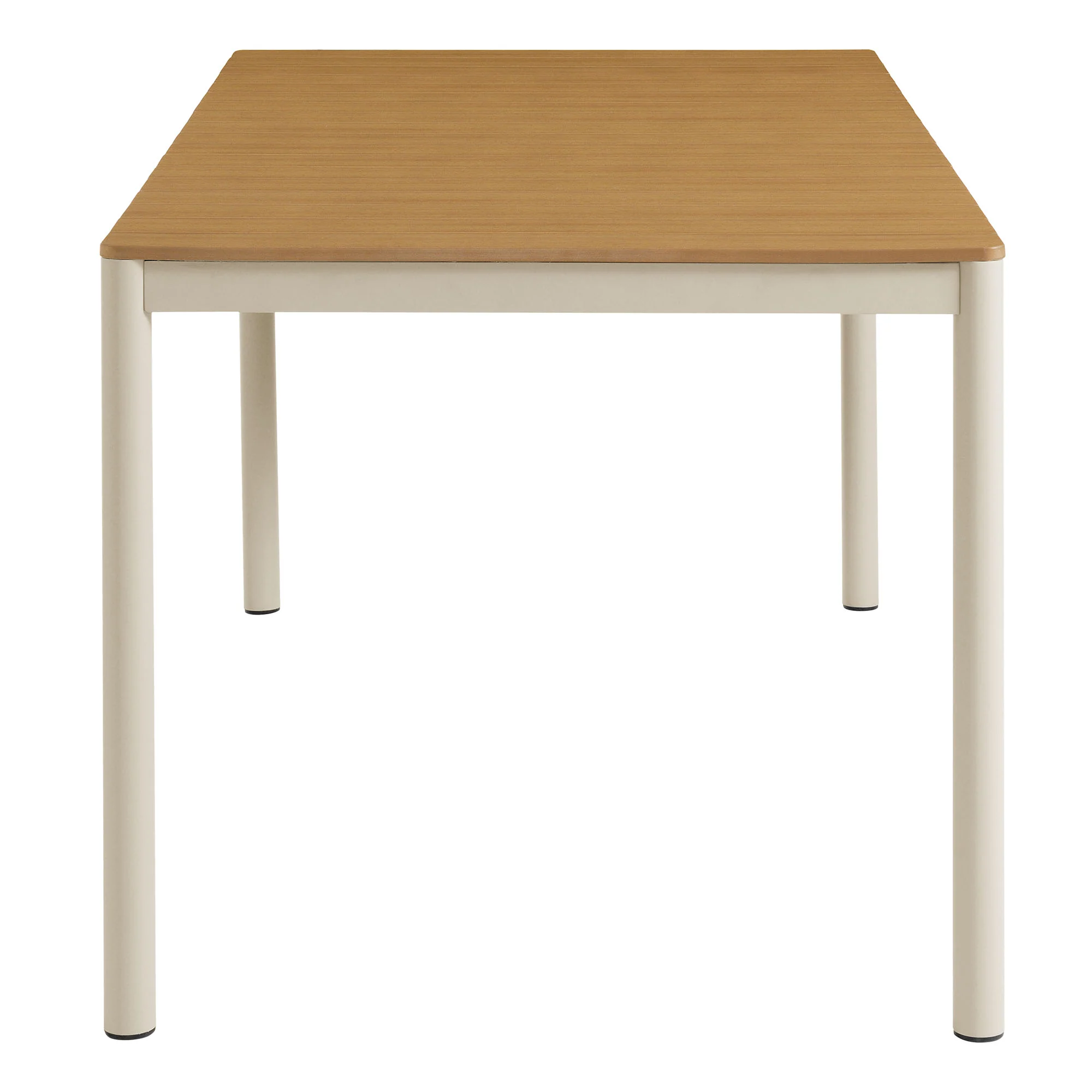 Finn 71" Outdoor Patio Aluminum Dining Table with Faux Wood Top by Modway - Image 3