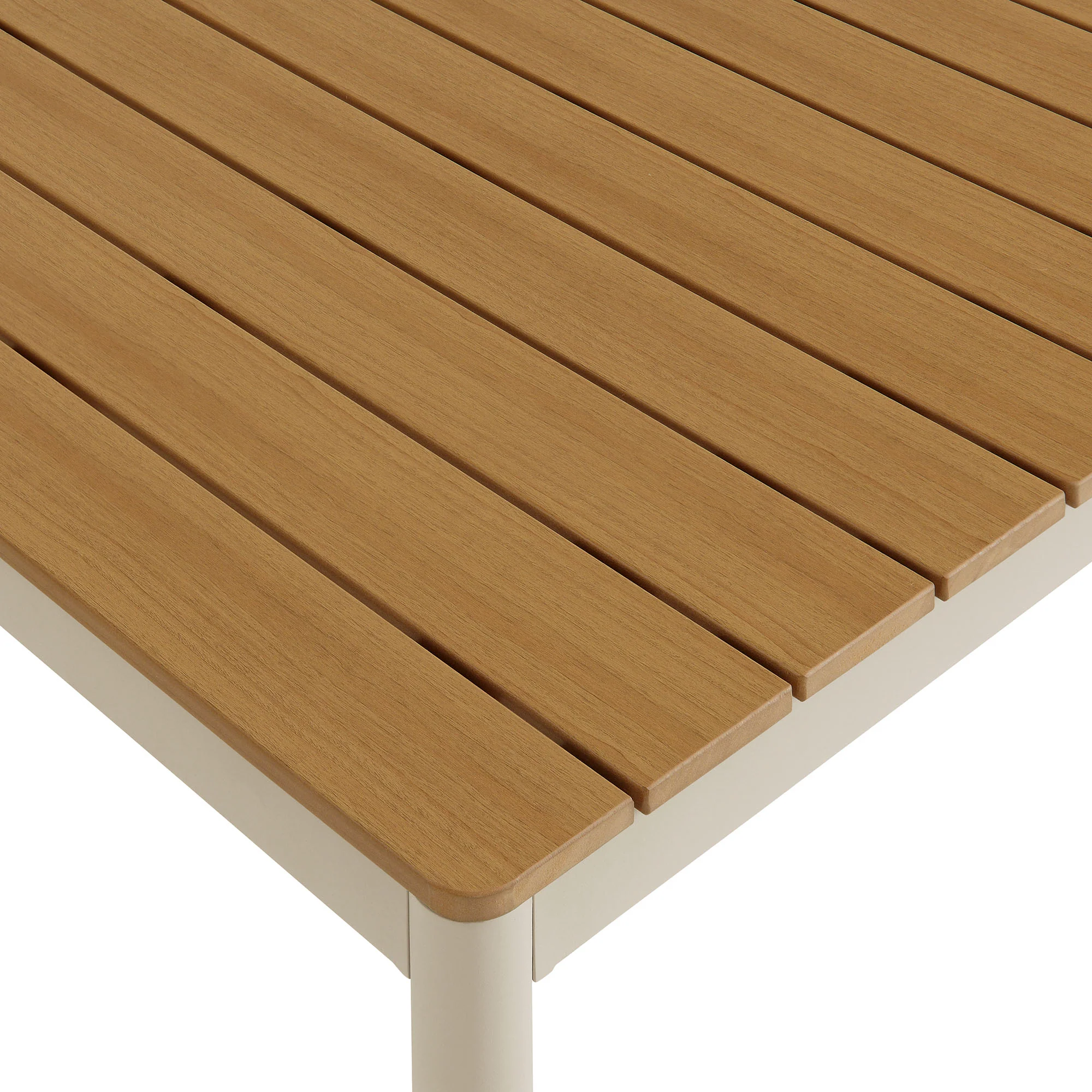 Finn 71" Outdoor Patio Aluminum Dining Table with Faux Wood Top by Modway - Image 6