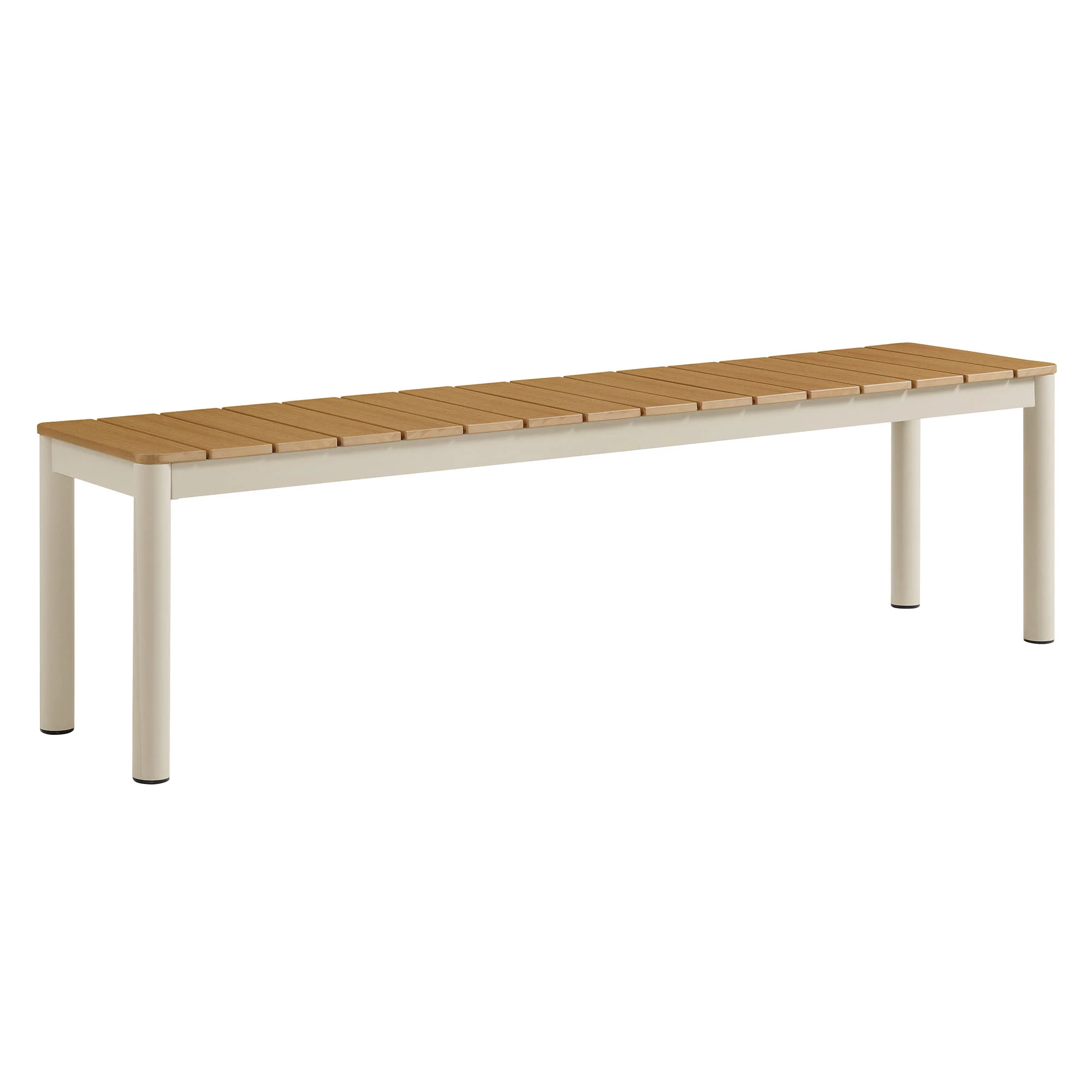Finn Outdoor Patio Aluminum Bench with Faux Wood Top by Modway - Image 2
