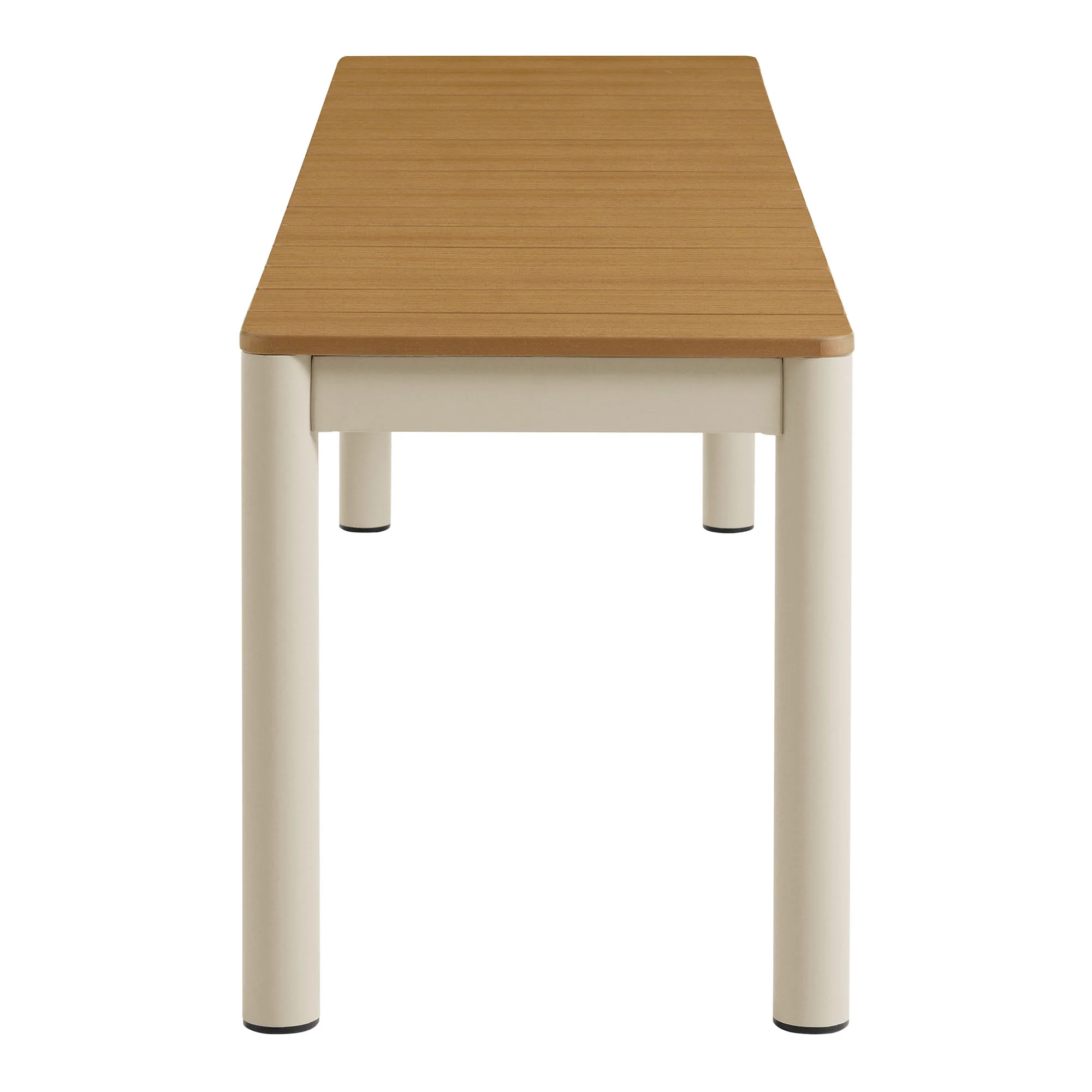 Finn Outdoor Patio Aluminum Bench with Faux Wood Top by Modway - Image 3