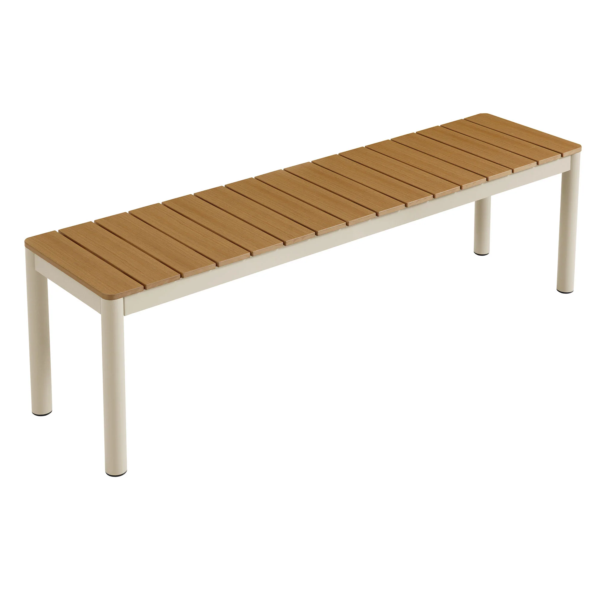 Finn Outdoor Patio Aluminum Bench with Faux Wood Top by Modway - Image 5