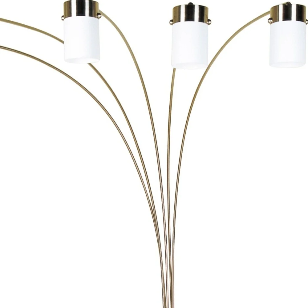 Five Light Gold Metal Floor Lamp By Homeroots - Image 3