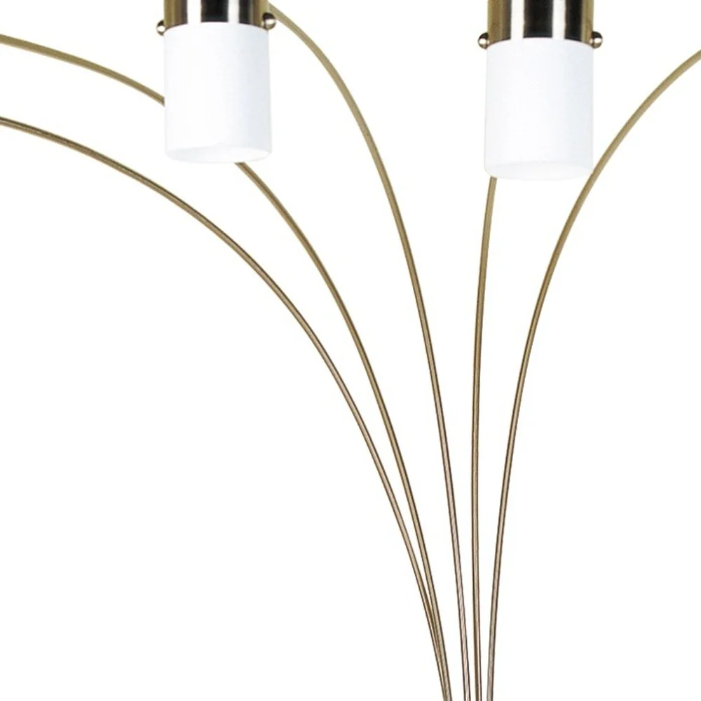 Five Light Gold Metal Floor Lamp By Homeroots - Image 4