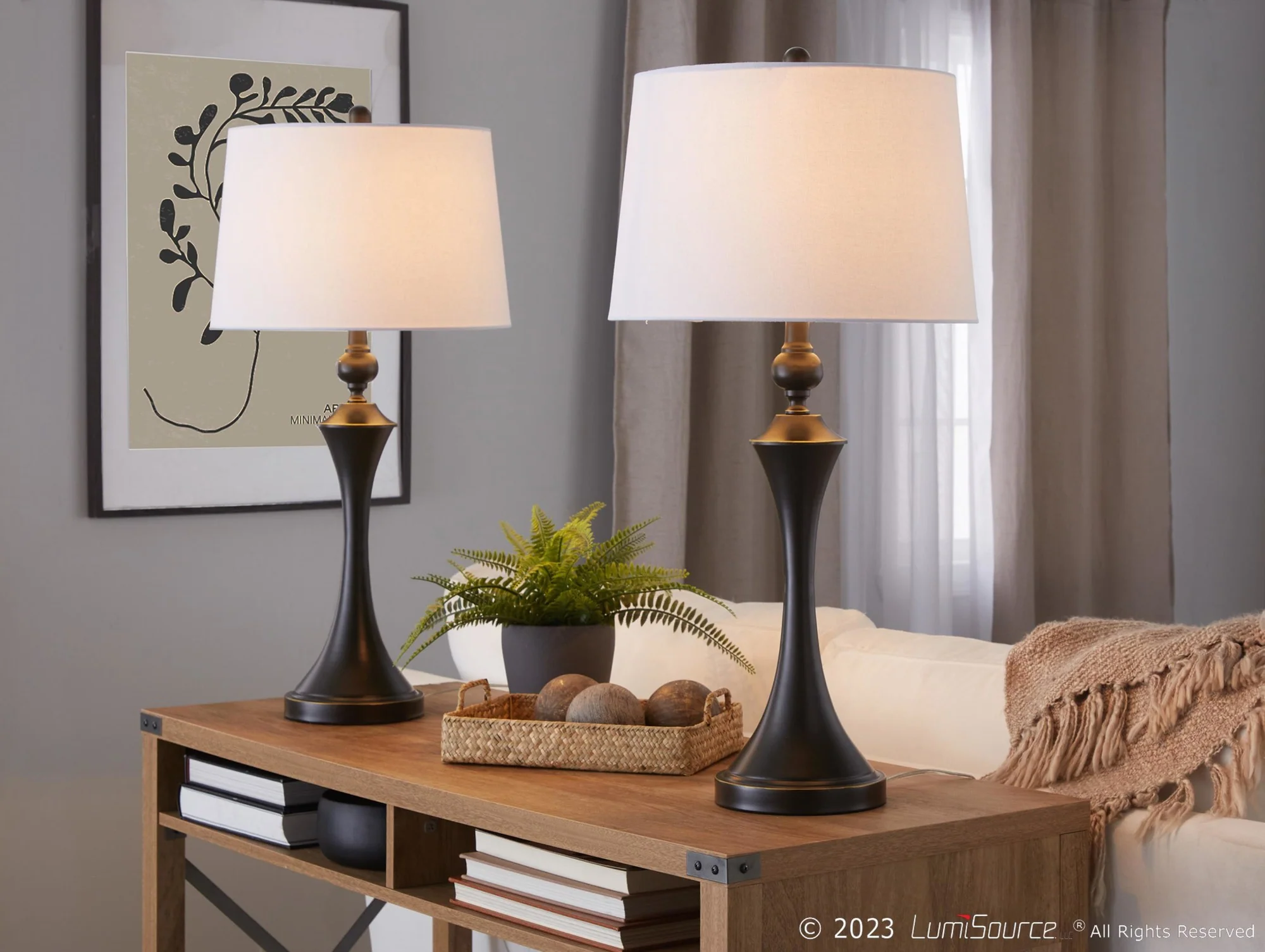Flint 30" Metal Table Lamp with USB - Set of 2 By LumiSource - GTS31-FLINT BNITP2 - Image 10