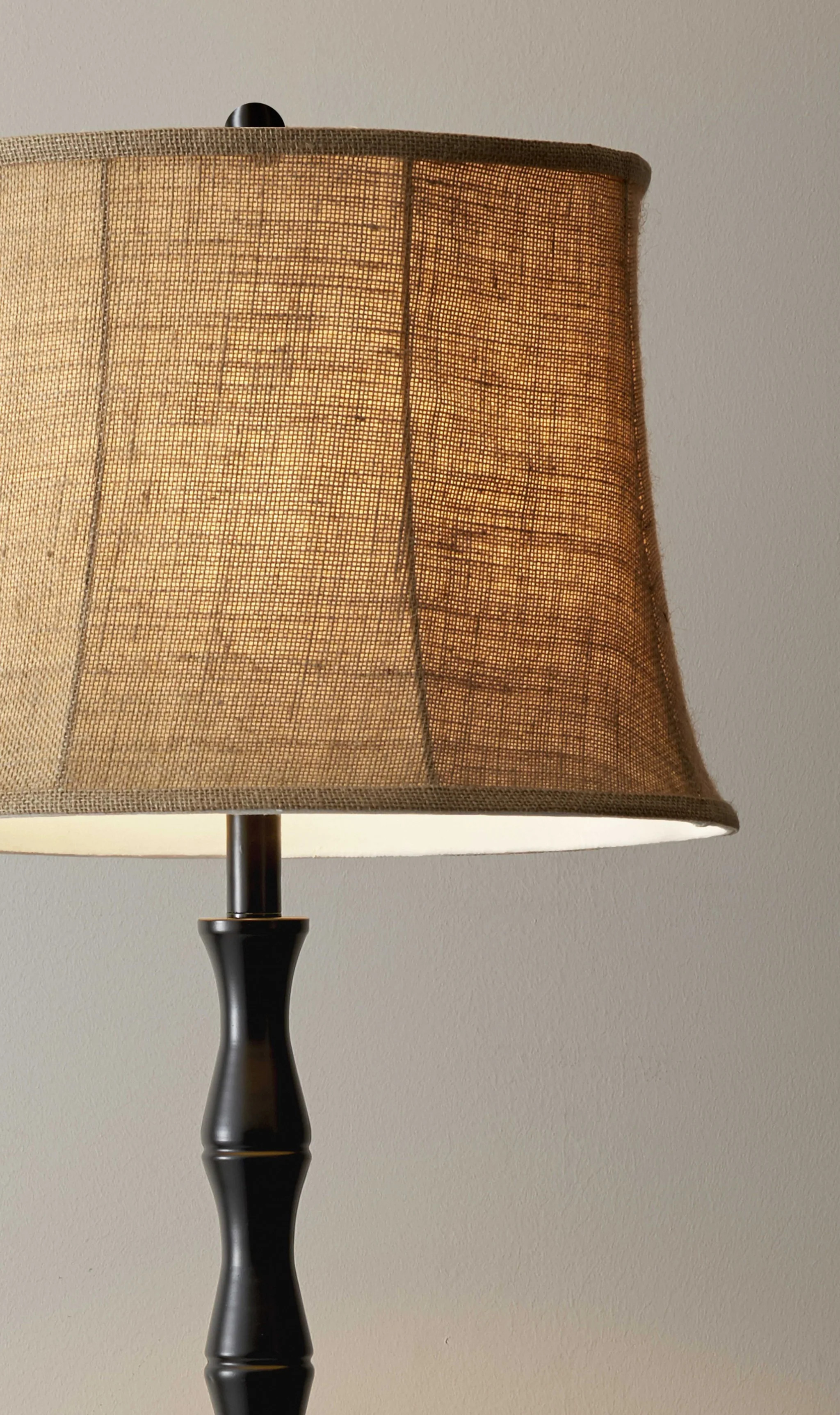 Floor Lamp Black Metal Textured Pole By Homeroots - Image 3