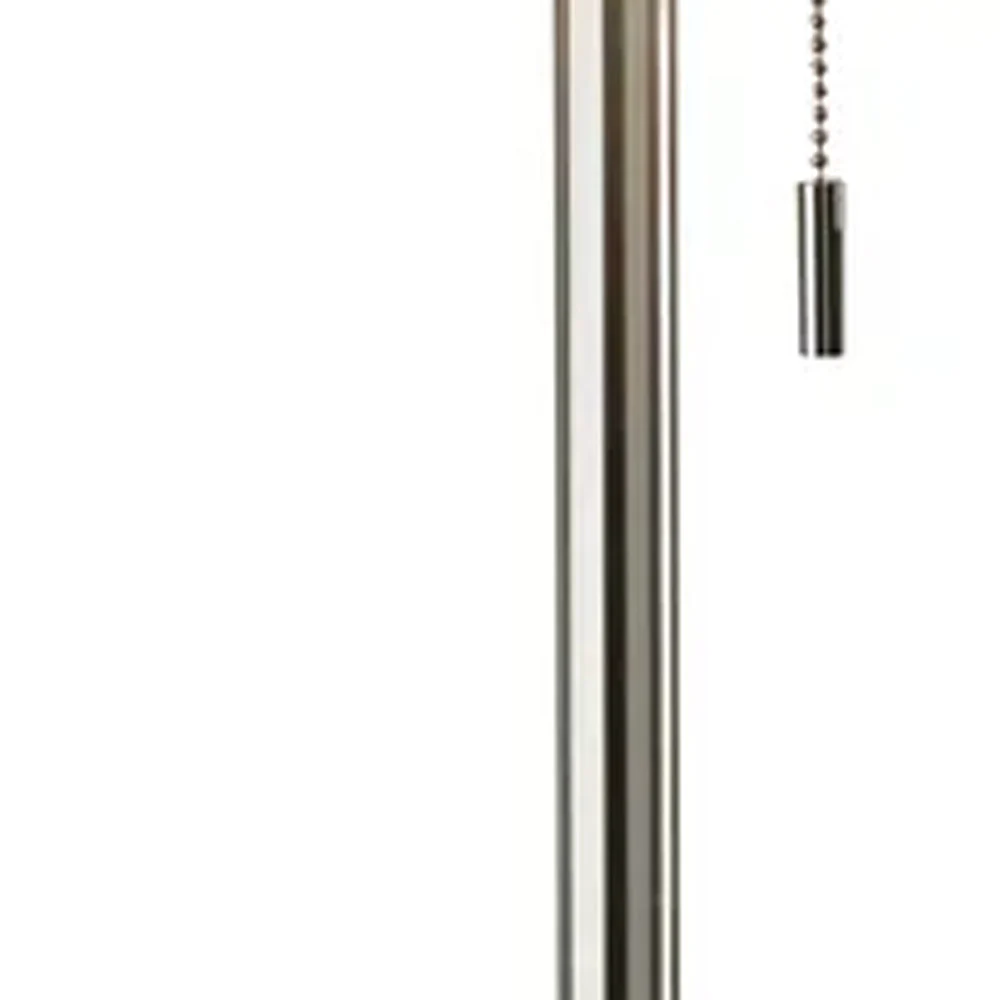 Floor Lamp Brushed Steel Metal Teardrop Base By Homeroots - Image 2