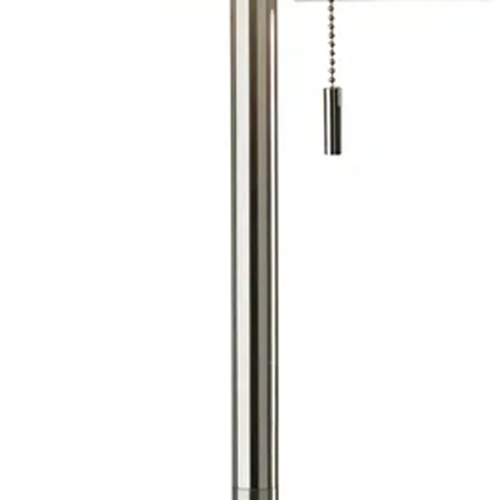 Floor Lamp Brushed Steel Metal Teardrop Base By Homeroots - Image 3