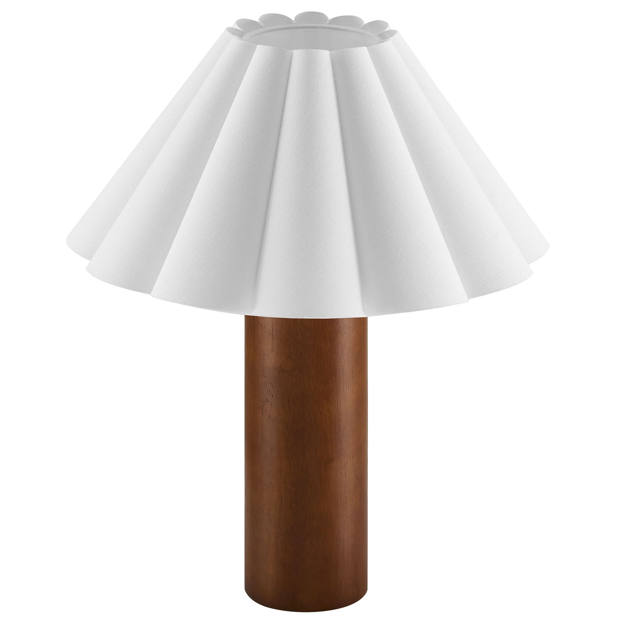 Flora Wood Table Lamp With Pleated Petal Shade by Modway - Image 2