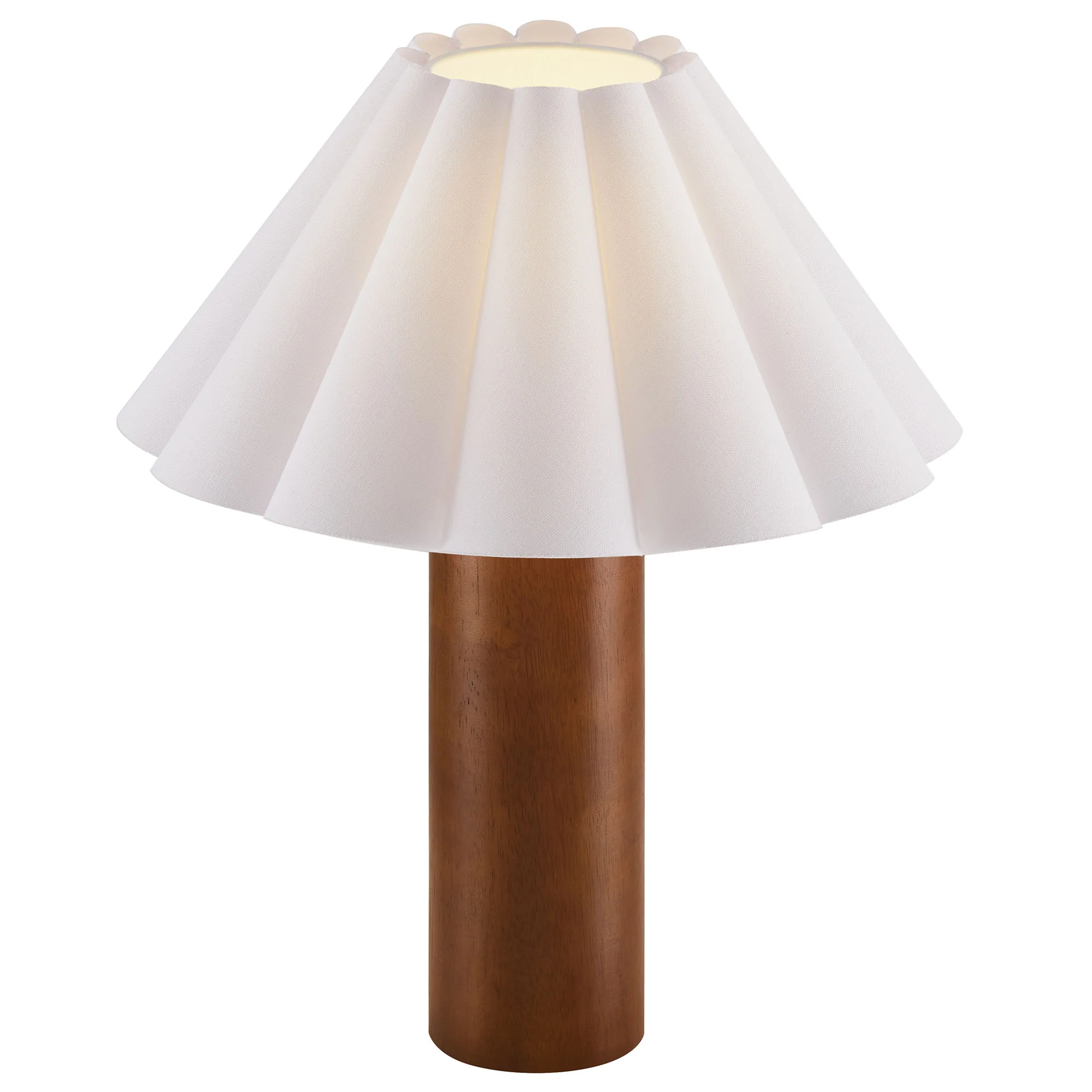 Flora Wood Table Lamp With Pleated Petal Shade by Modway - Image 3