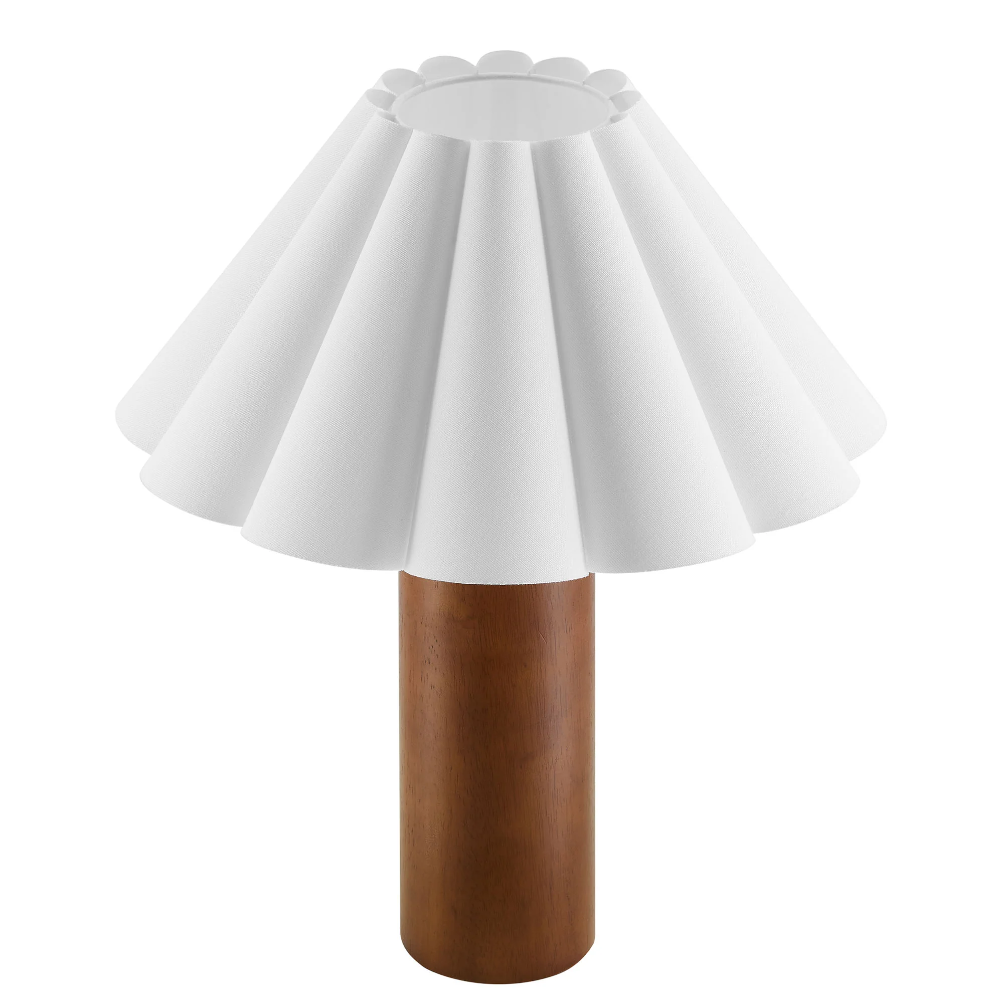 Flora Wood Table Lamp With Pleated Petal Shade by Modway - Image 4