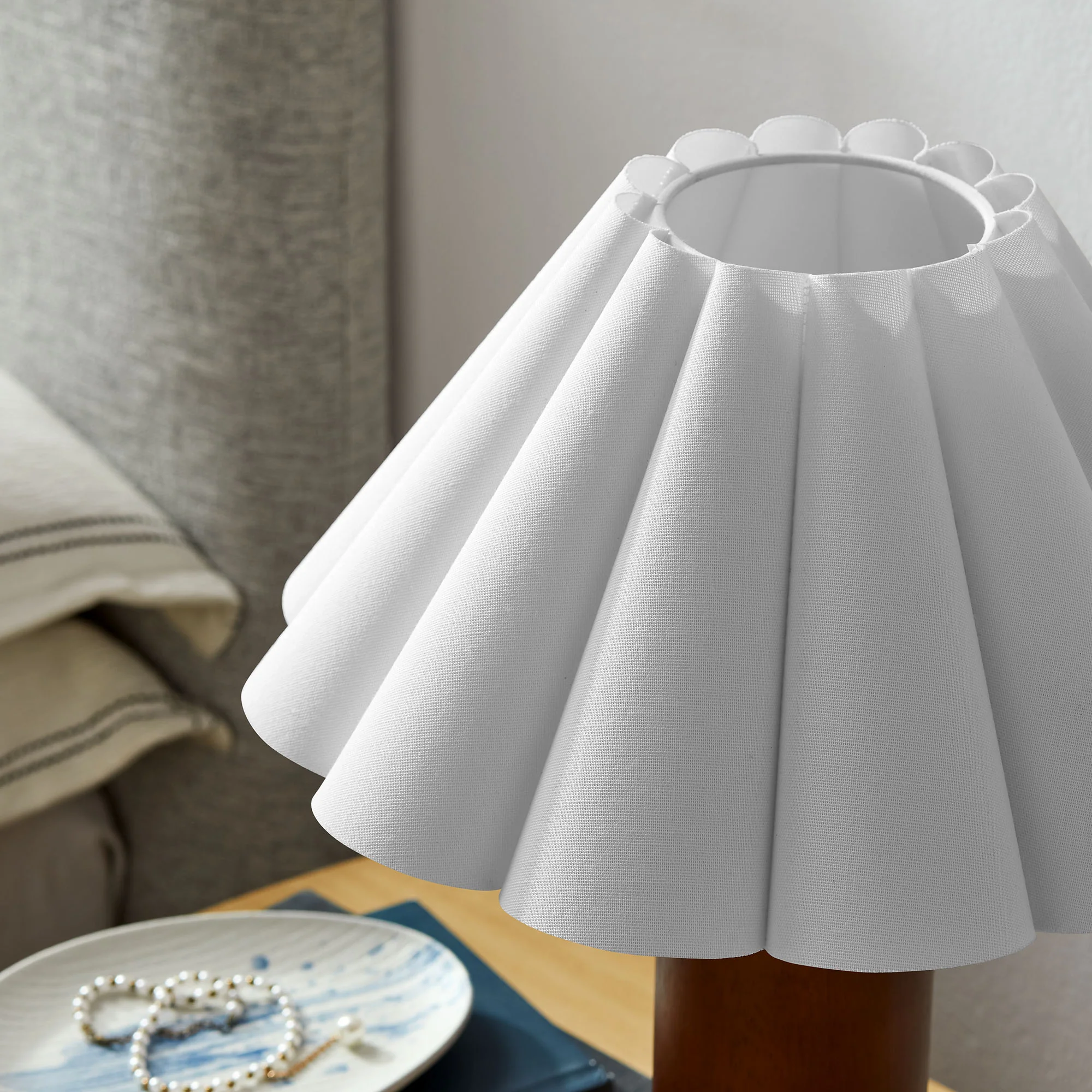 Flora Wood Table Lamp With Pleated Petal Shade by Modway - Image 9