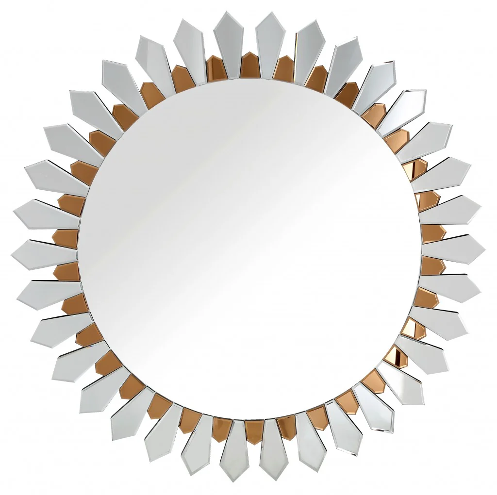 Flower Pedal Wall Mirror By Homeroots - Image 2