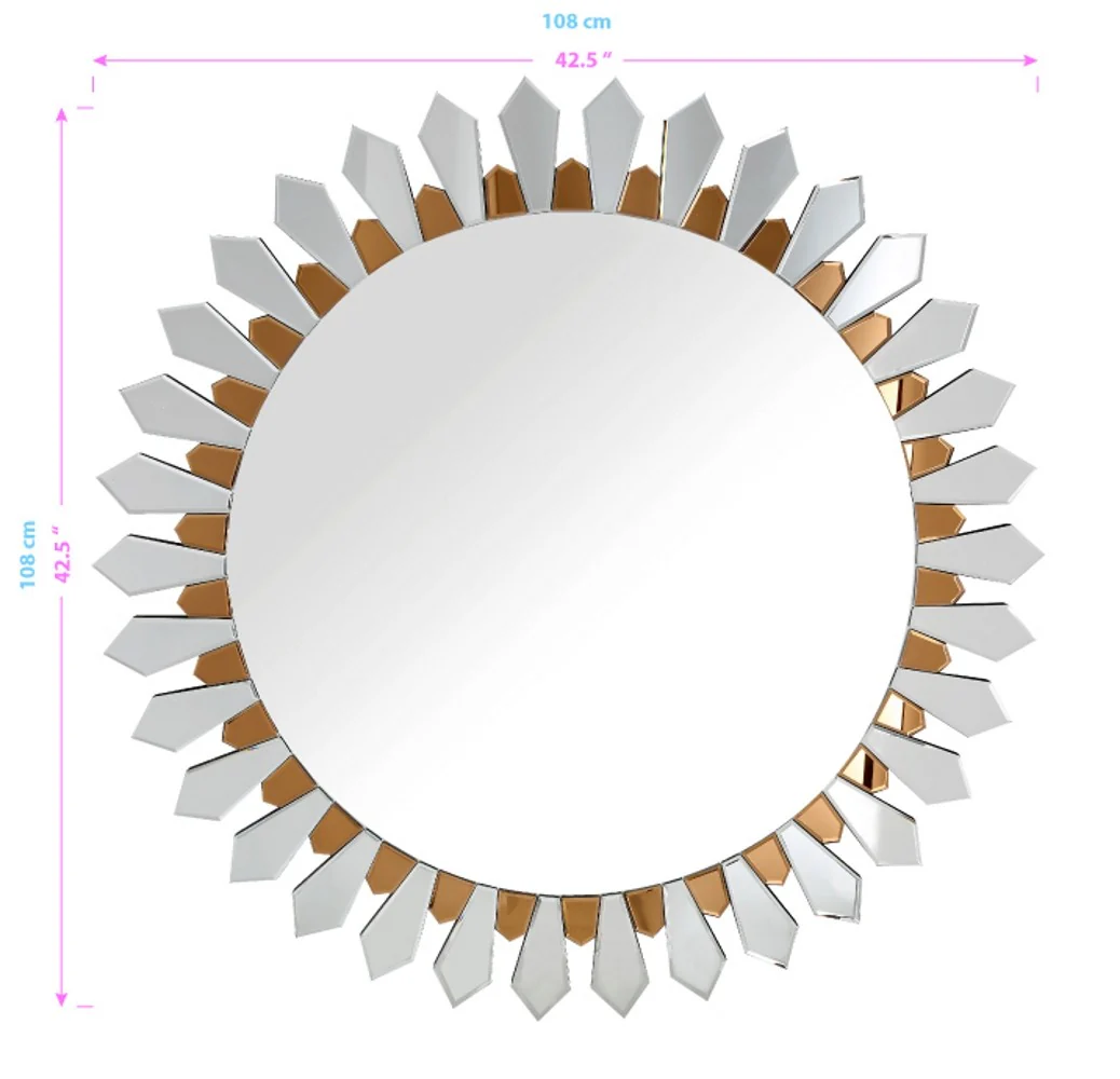 Flower Pedal Wall Mirror By Homeroots - Image 3