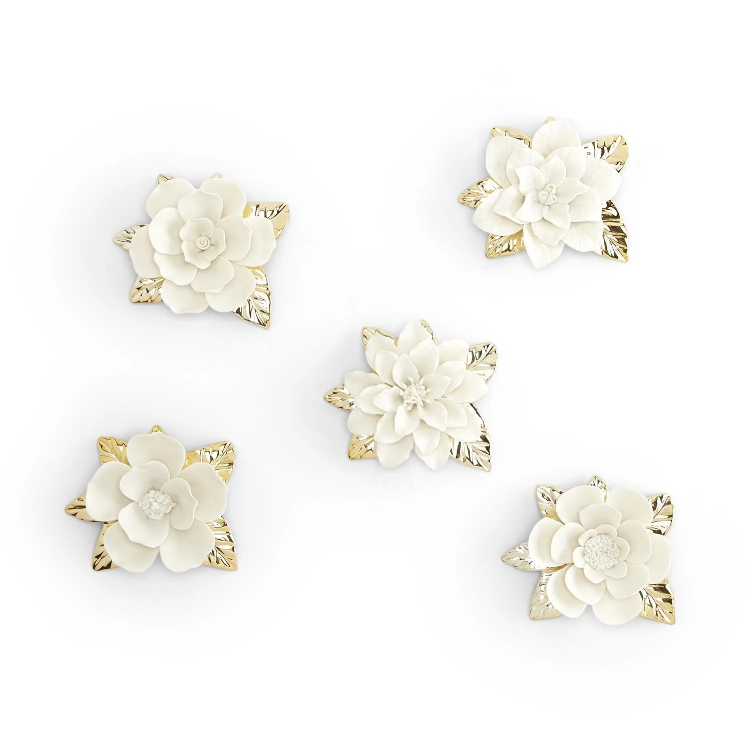 Flowerscape Wall Sculptures Set of 5 By Tozai Home - Image 2