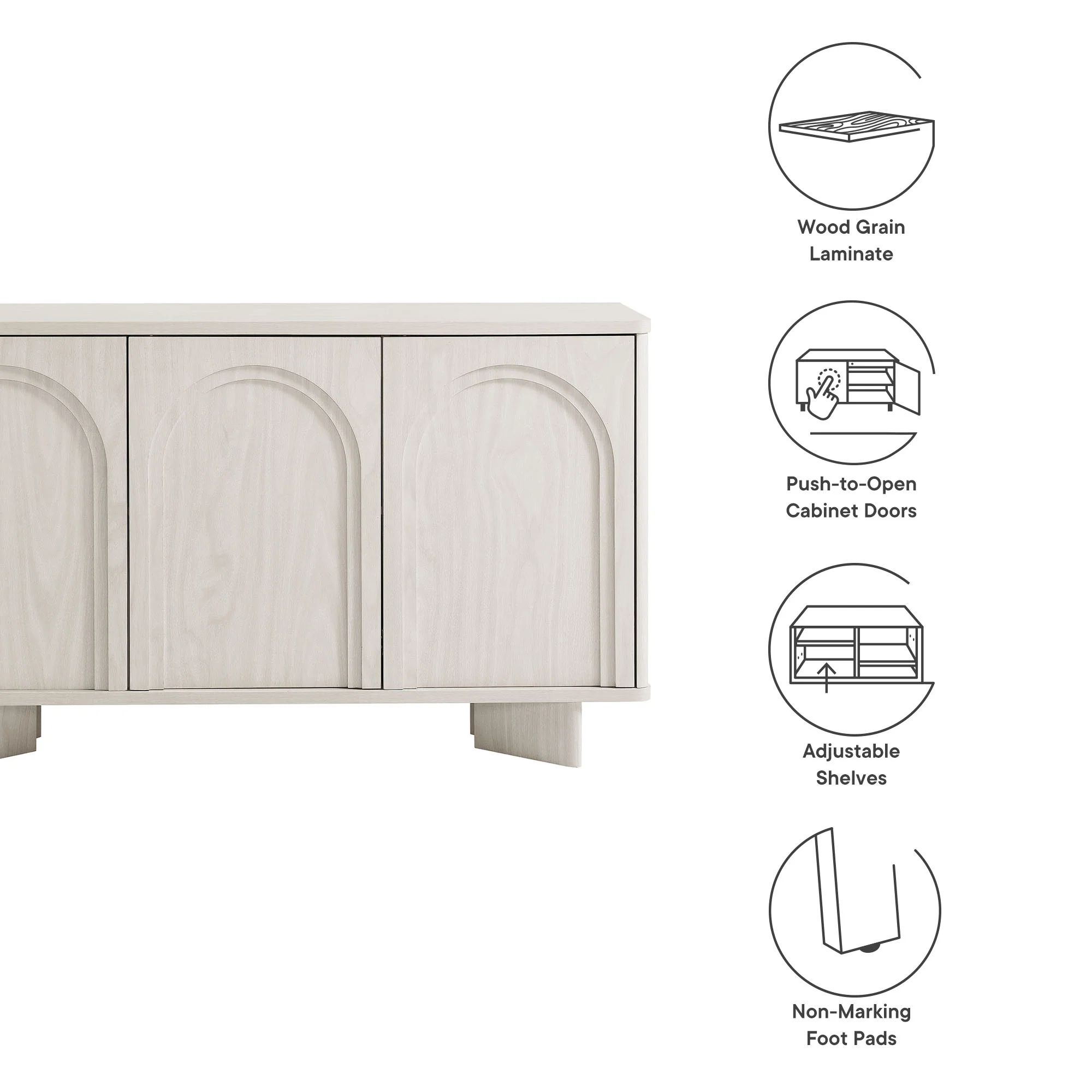 Flux Arched 3-Door Sideboard by Modway - Image 9